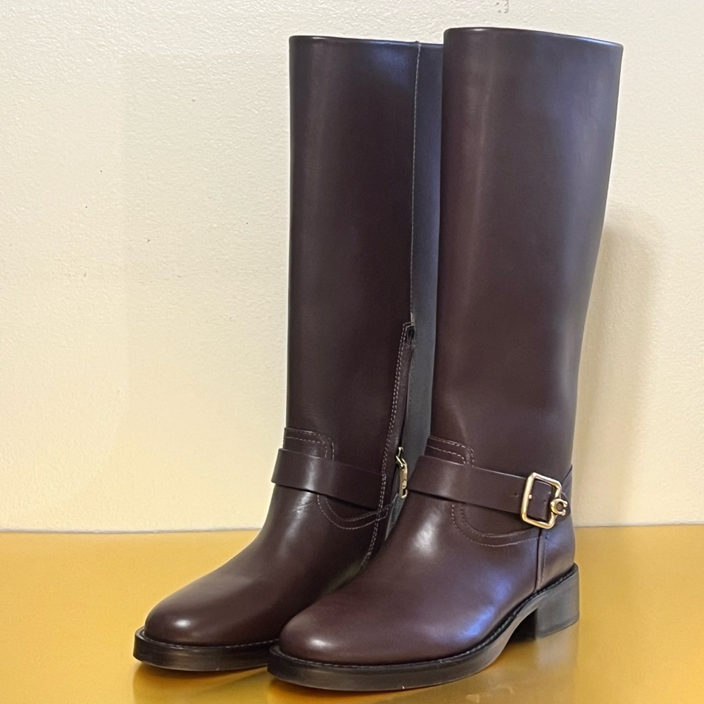 NWOB $295 Coach Madaline Leather Boot - Picture 2 of 8